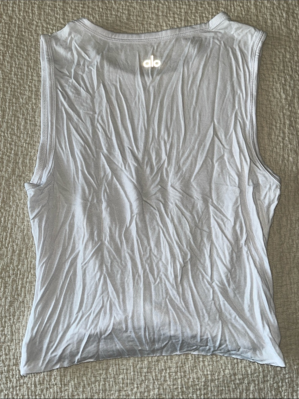 ALO Yoga White Twist-Front Tank - Picture 2 of 3